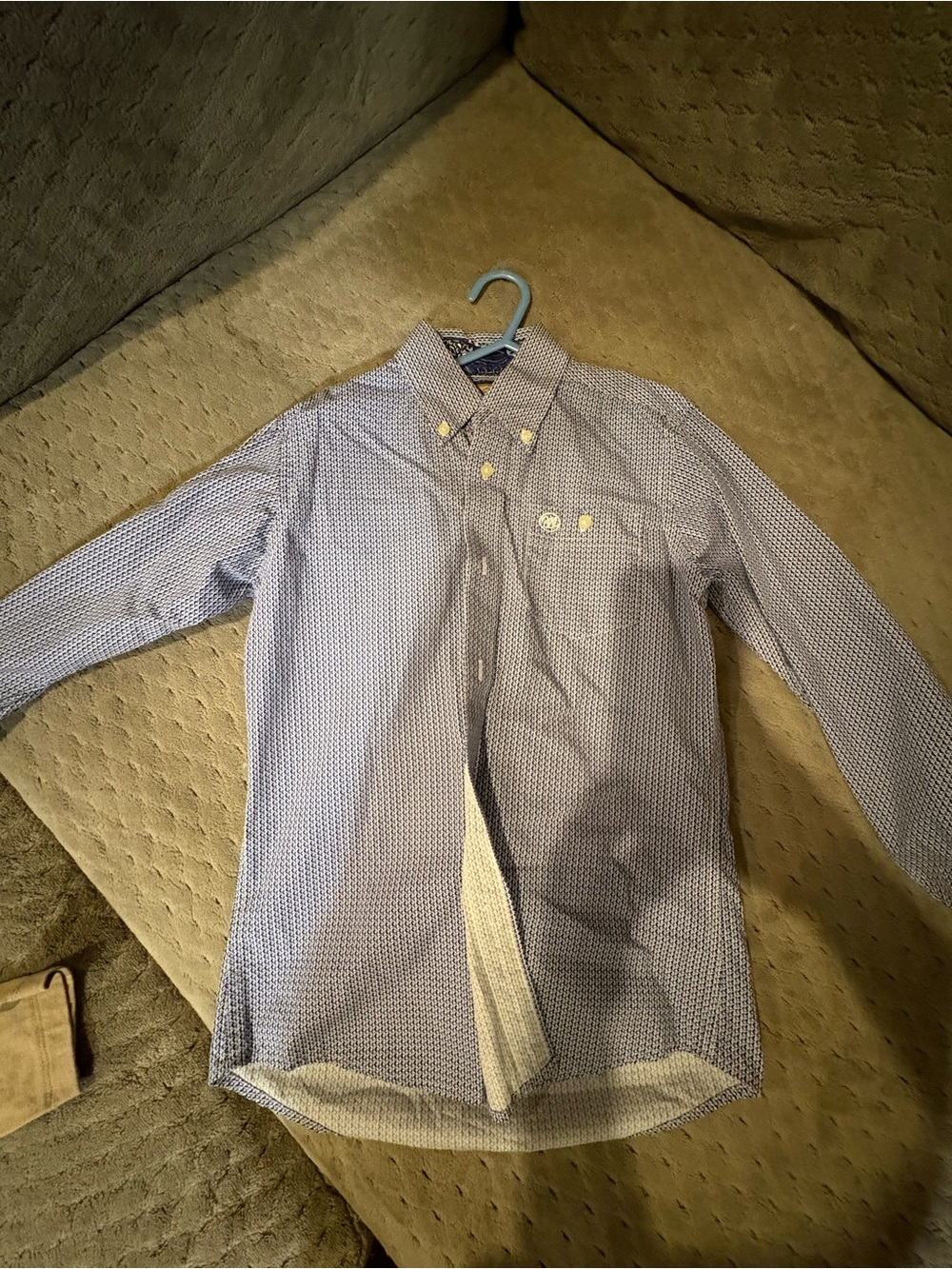 Wrangler Blue Patterned Kids Button-Down Shirt